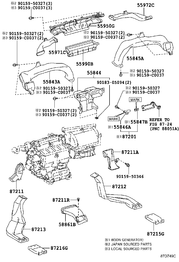55843-0P020 DUCT, HEATER TO REGISTER, NO.1 product image