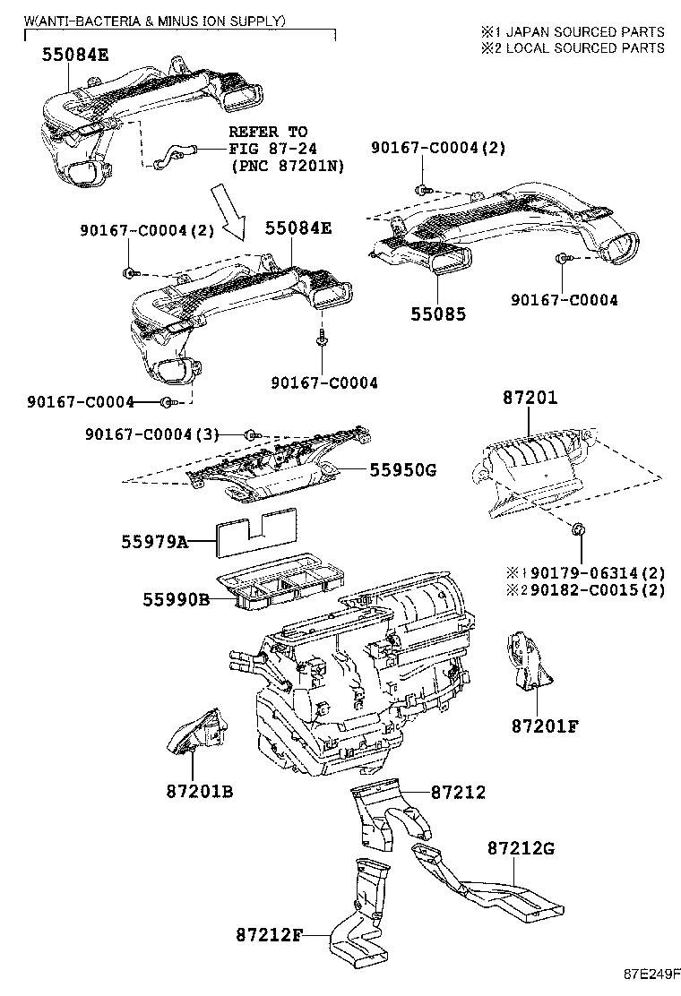 55950-02360 NOZZLE ASSY, DEFROSTER product image