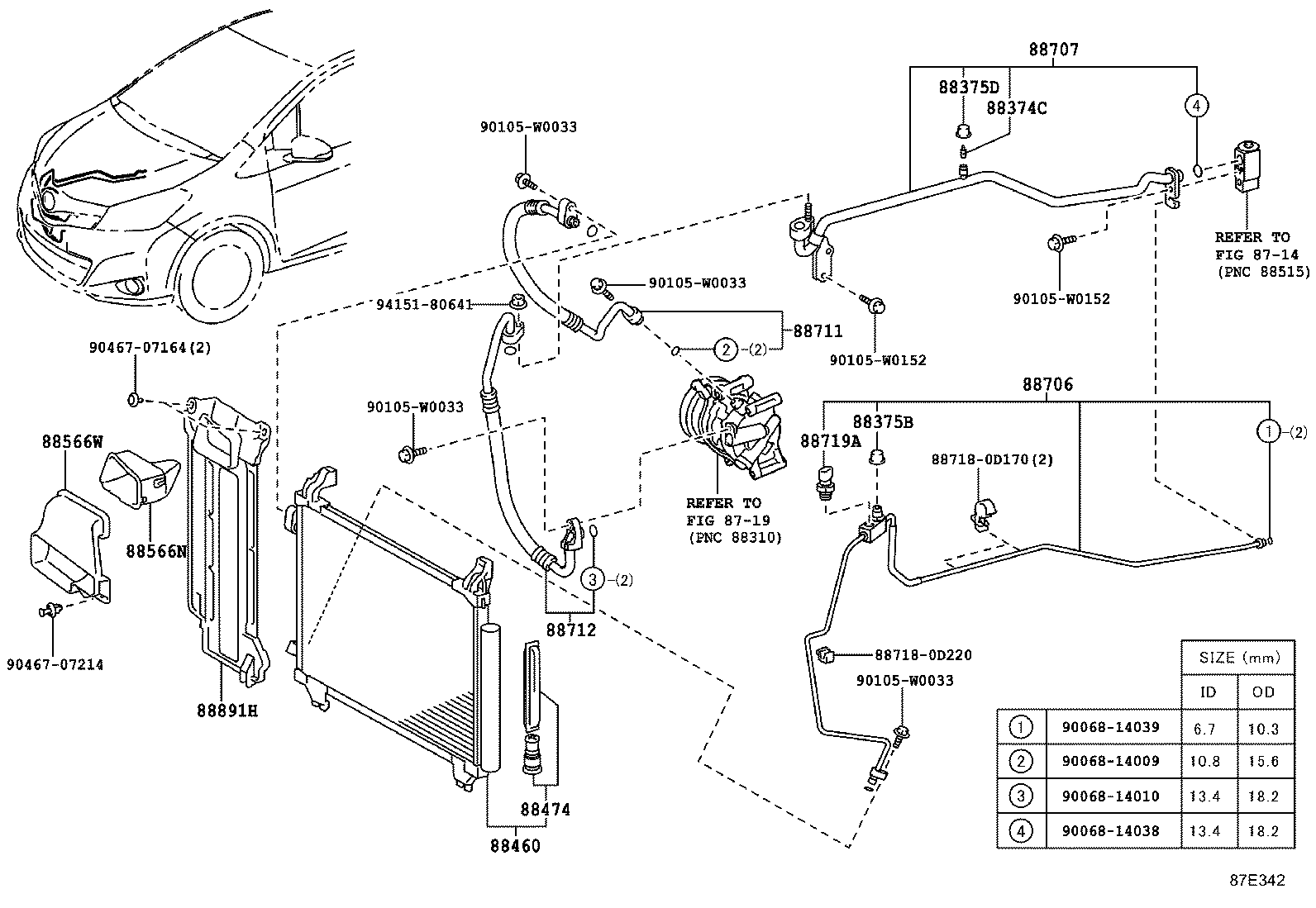 88374-33020 VALVE, SERVICE, NO.1 product image