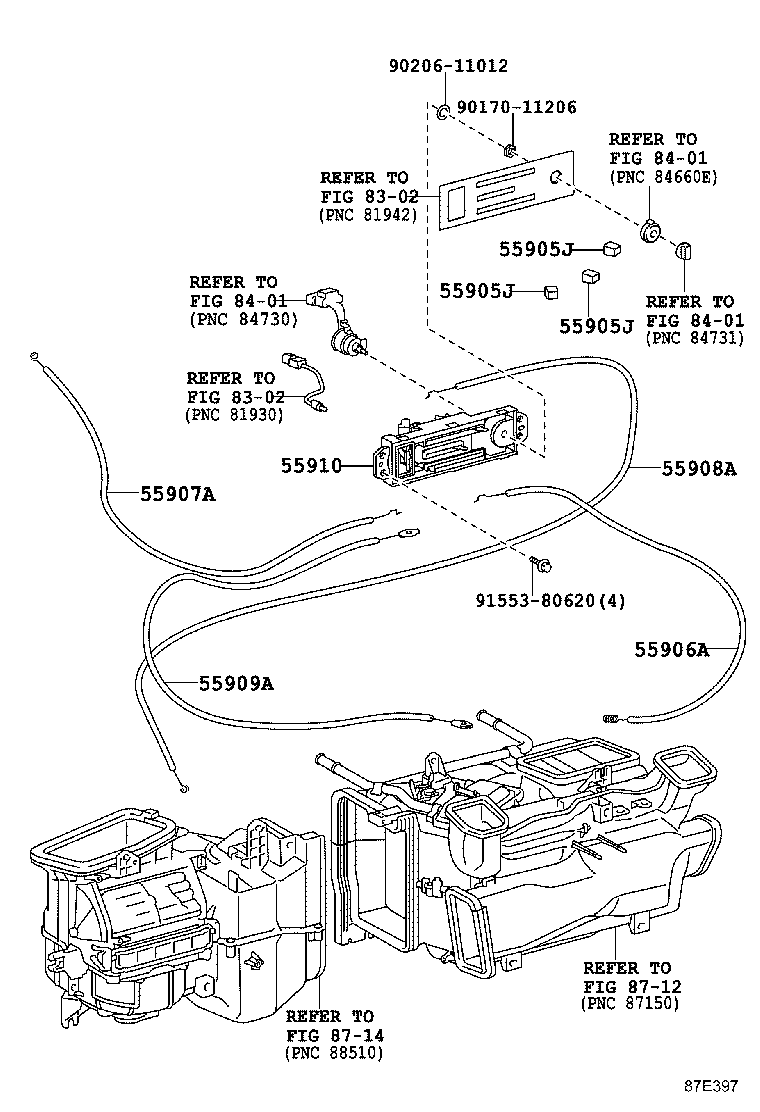 55845-60140 DUCT, HEATER TO REGISTER, NO.3 product image