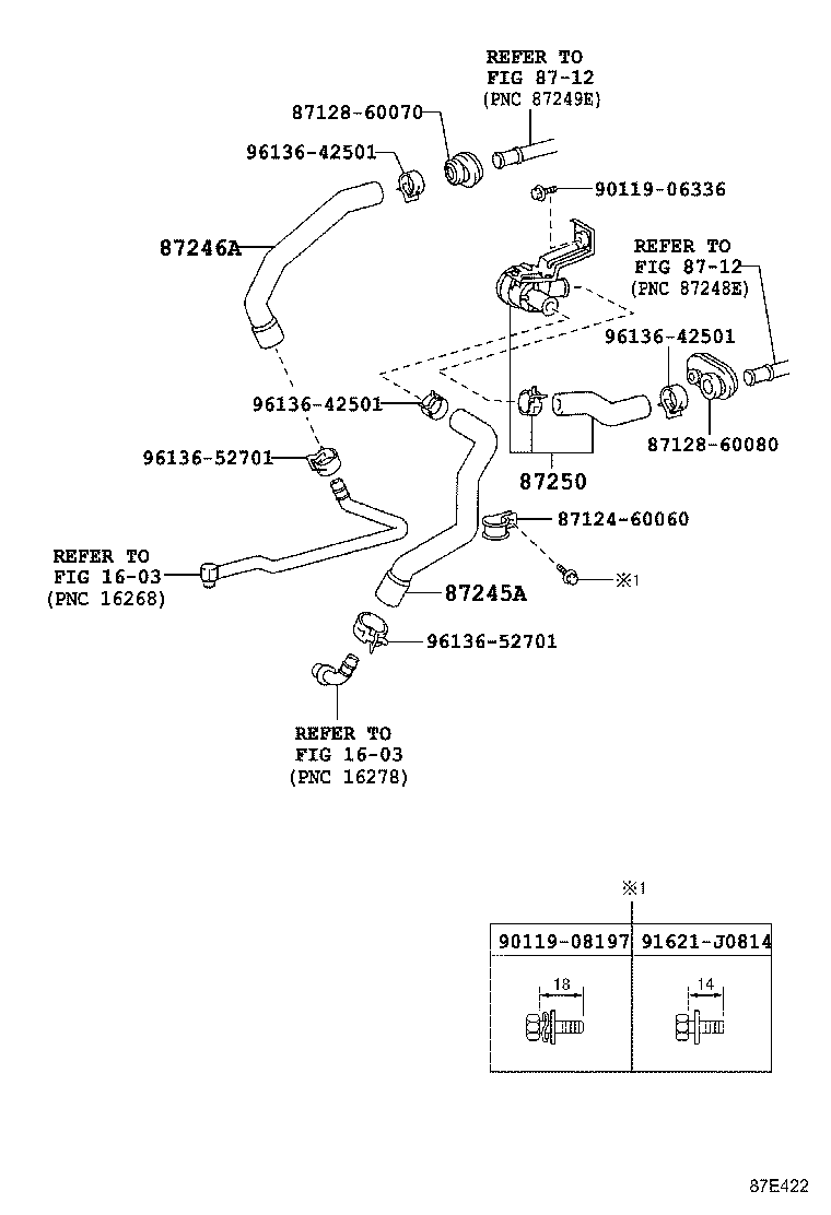 87209-60E31 HOSE SUB-ASSY, WATER, B product image