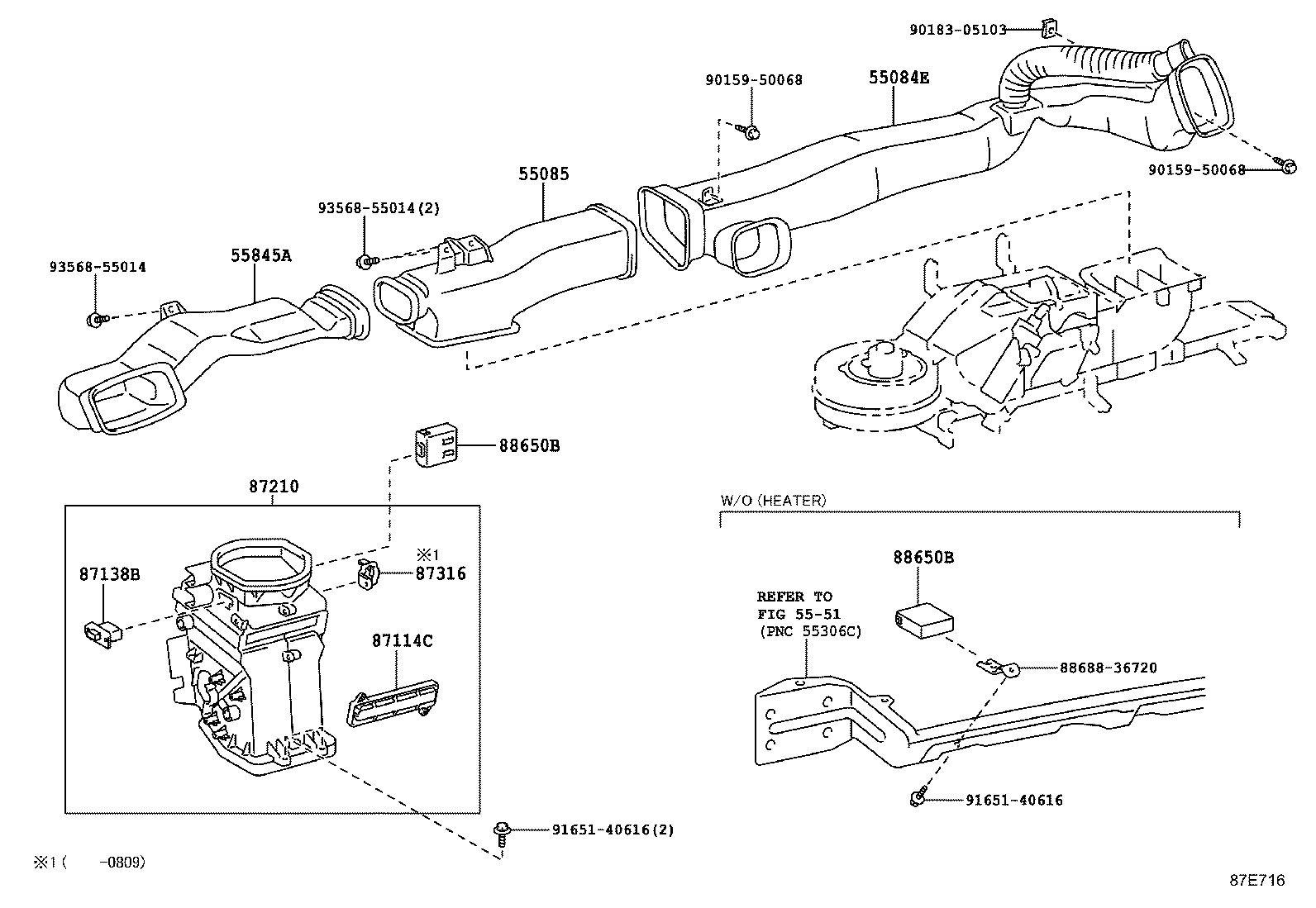 55908-36040 CABLE SUB-ASSY, AIR INLET DAMPER CONTROL product image