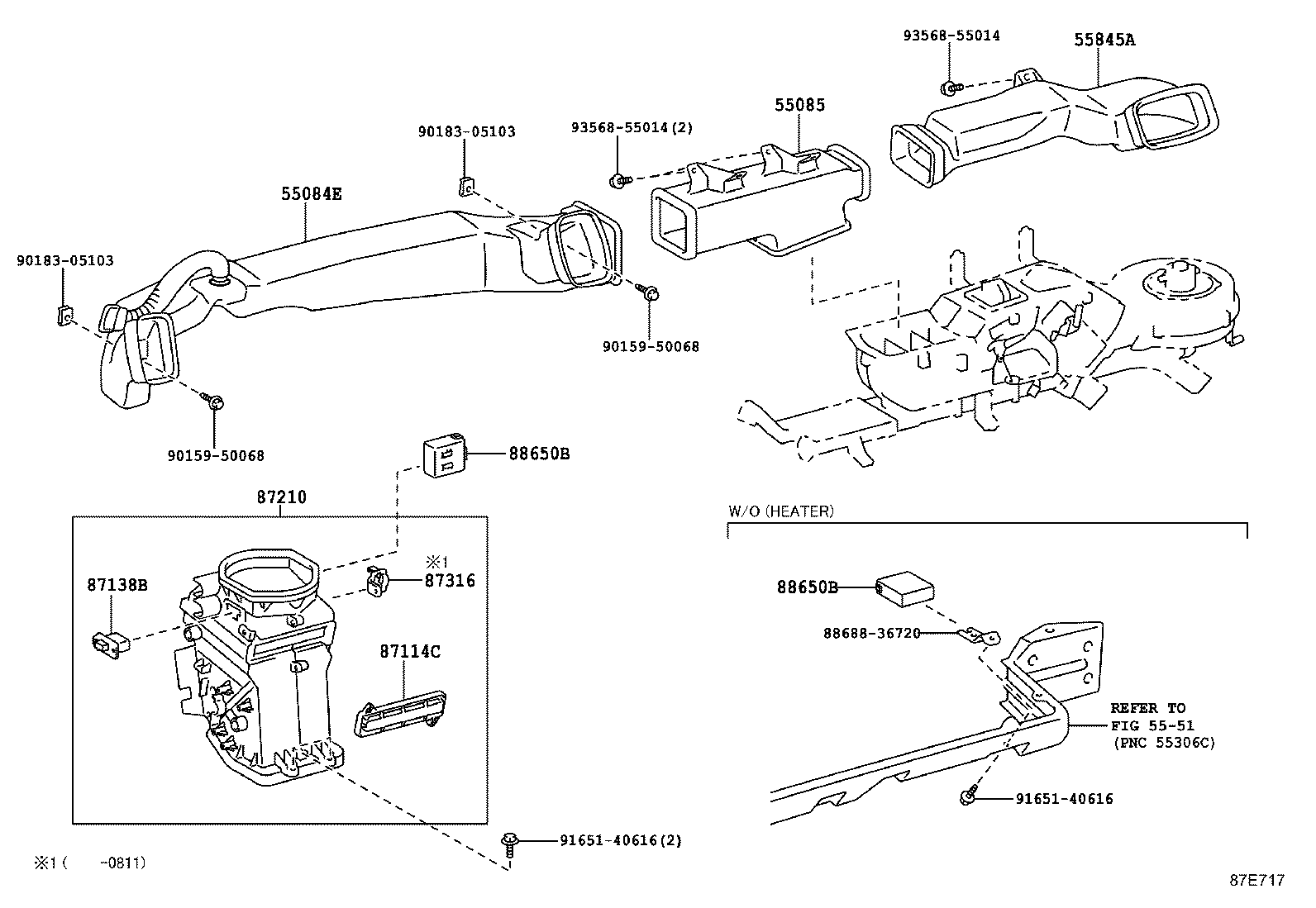 55908-36040 CABLE SUB-ASSY, AIR INLET DAMPER CONTROL product image