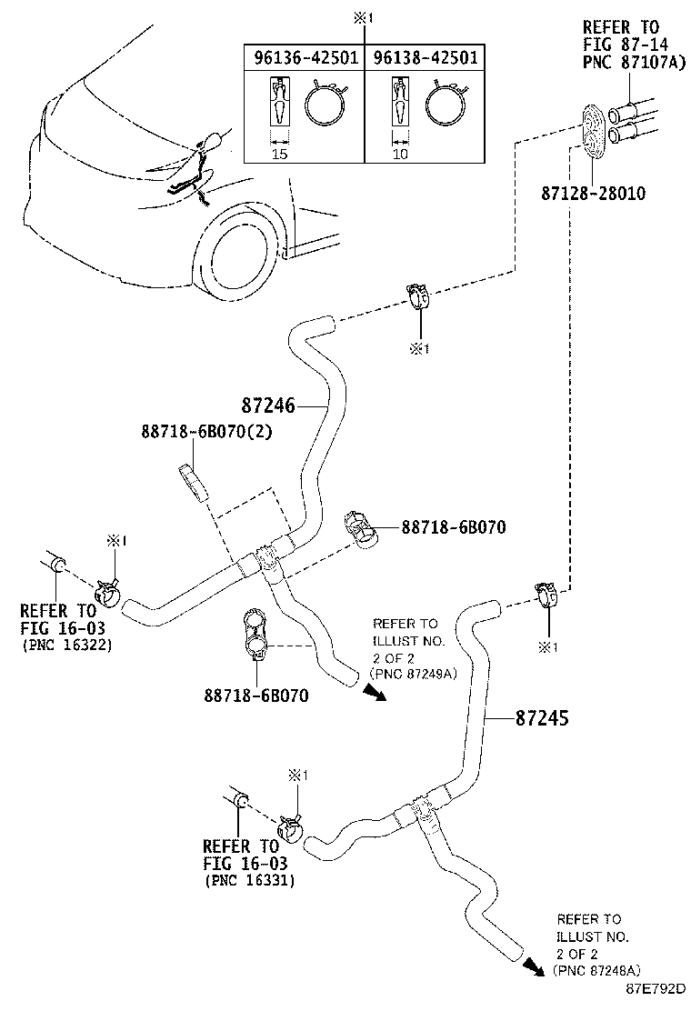 87245-58320 HOSE, HEATER WATER product image