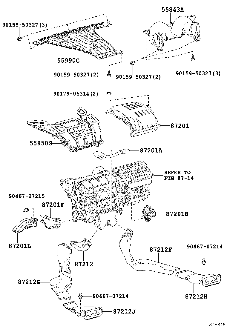 55950-58070 NOZZLE ASSY, DEFROSTER product image