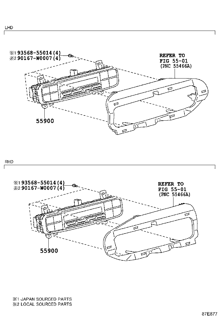 55086-02100 DUCT, HEATER TO REGISTER, NO.1 product image