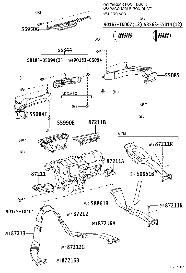 55844-KK090 DUCT, HEATER TO REGISTER, NO.2 product image