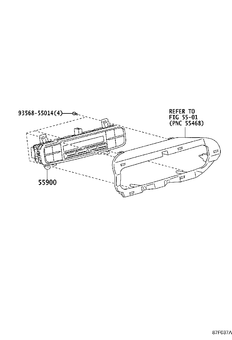 55086-12260 DUCT, HEATER TO REGISTER, NO.1 product image