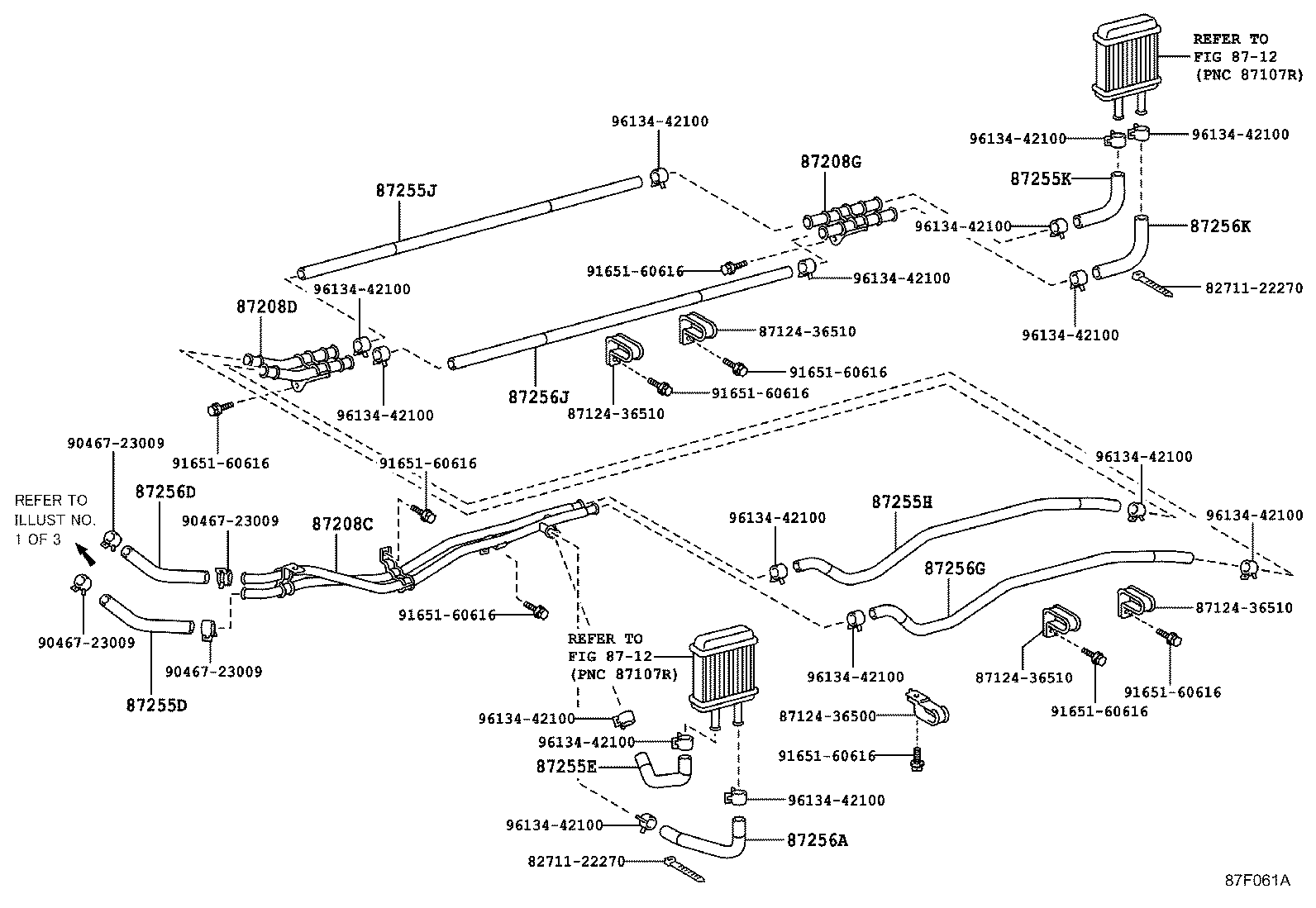 87245-0S280 HOSE, REAR HEATER WATER INLET, E(TO HEATER UNIT) product image