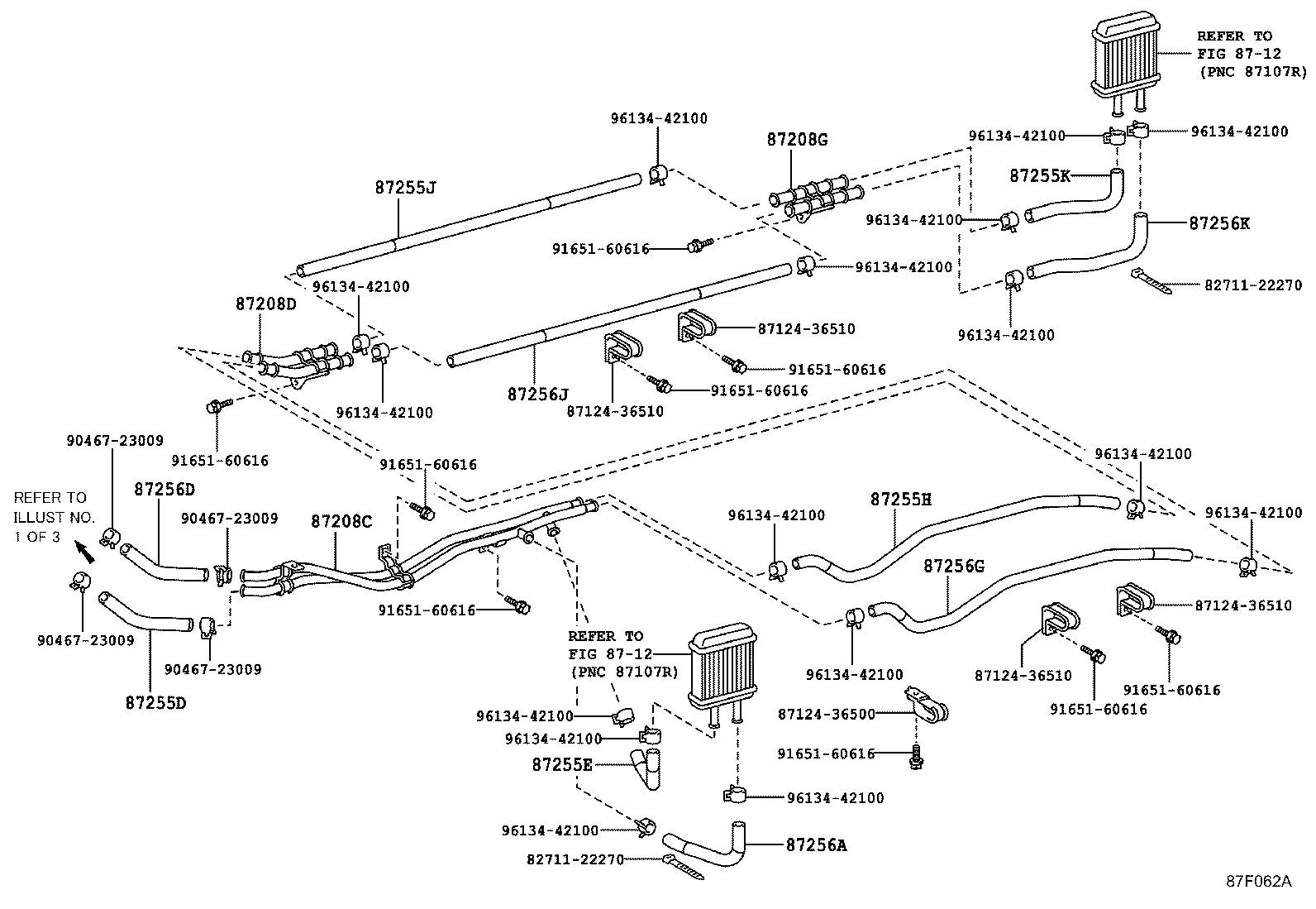 87245-0S280 HOSE, REAR HEATER WATER INLET, E(TO HEATER UNIT) product image