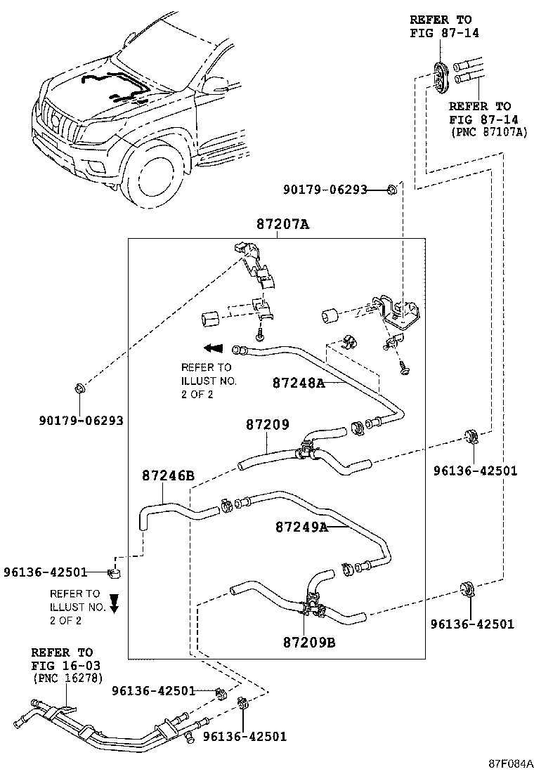 87209-60E42 HOSE, HEATER WATER, INLET B product image