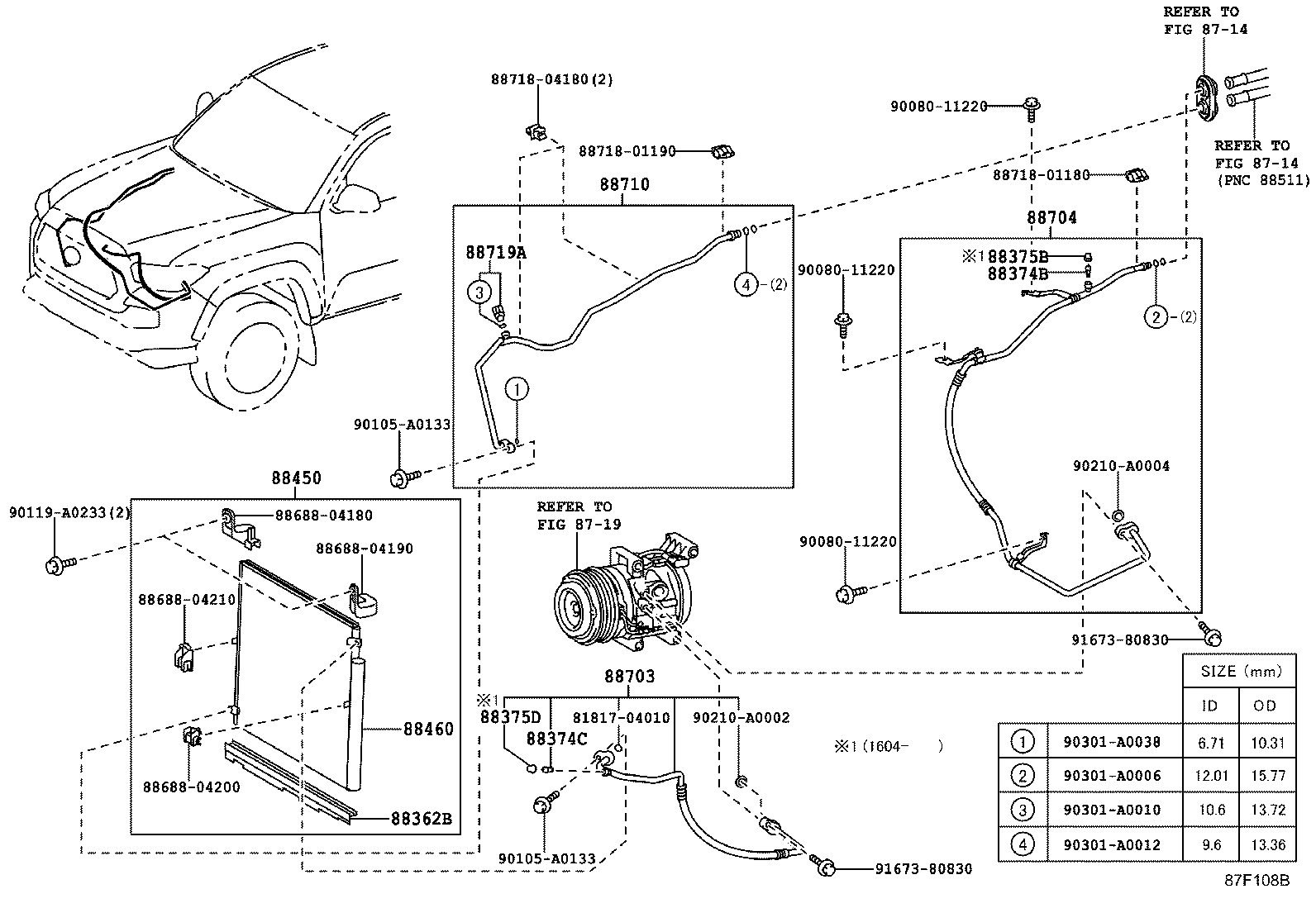 88375-04040 CAP, SERVICE VALVE, NO.2 product image