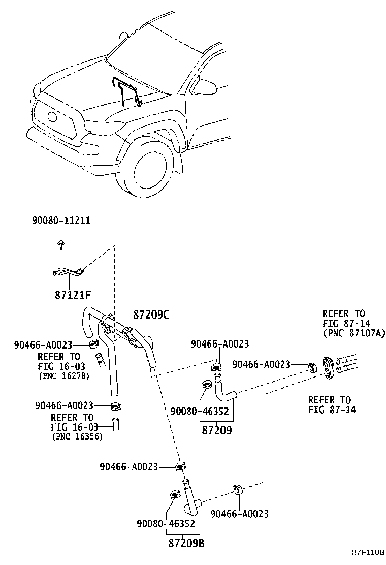 87209-04030 HOSE SUB-ASSY, WATER product image