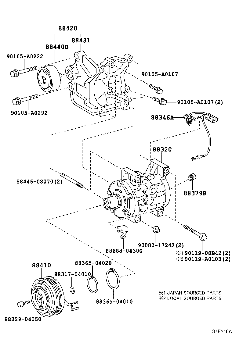 88320-04070 COMPRESSOR ASSY, COOLER product image