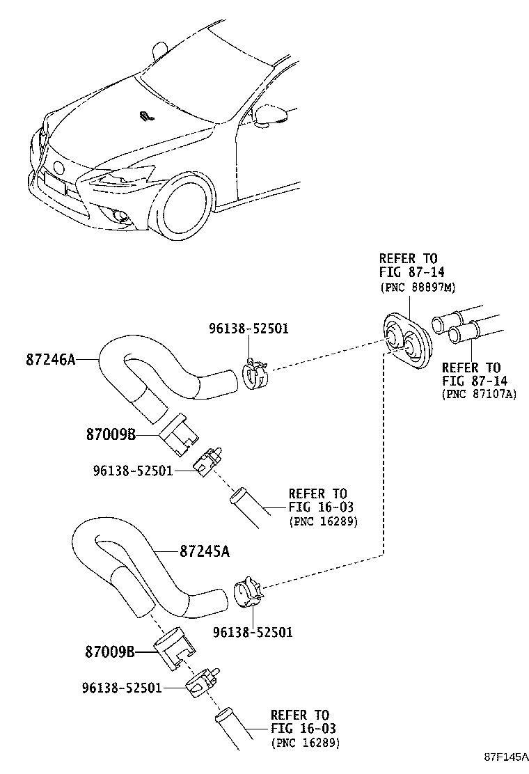 87245-30C30 HOSE, HEATER WATER, INLET A product image