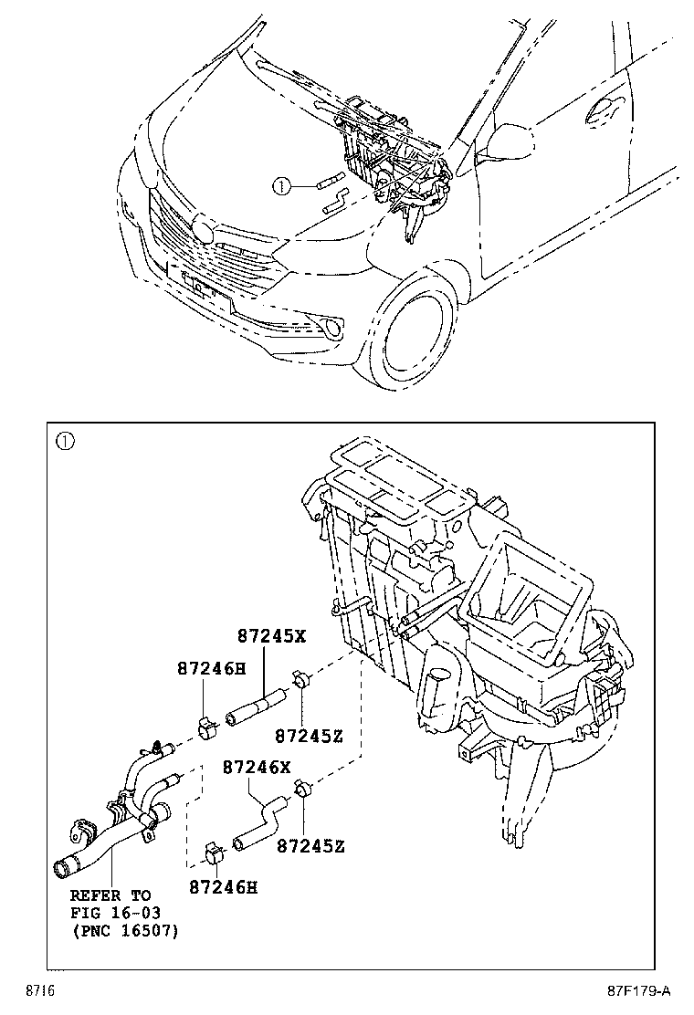 87246-BZ130 HOSE, HEATER WATER product image