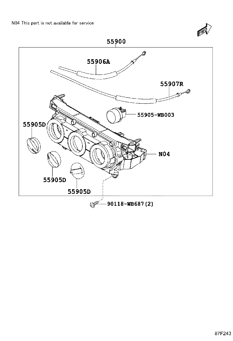 55840-WB001 DUCT ASSY, HEATER TO REGISTER product image