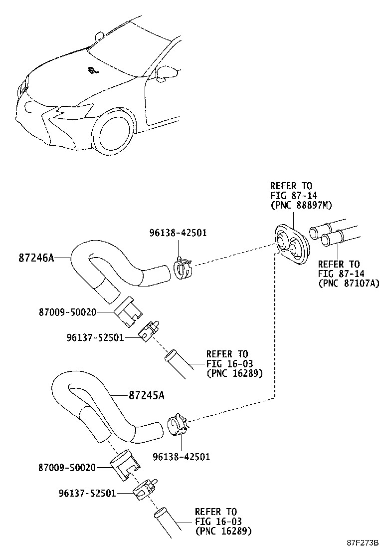 87245-30C70 HOSE, HEATER WATER, OUTLET A product image