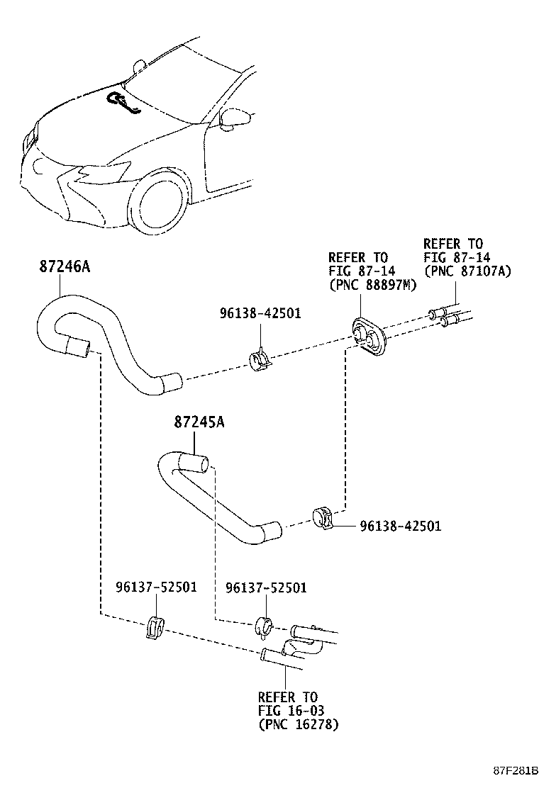 87245-30C70 HOSE, HEATER WATER, OUTLET A product image