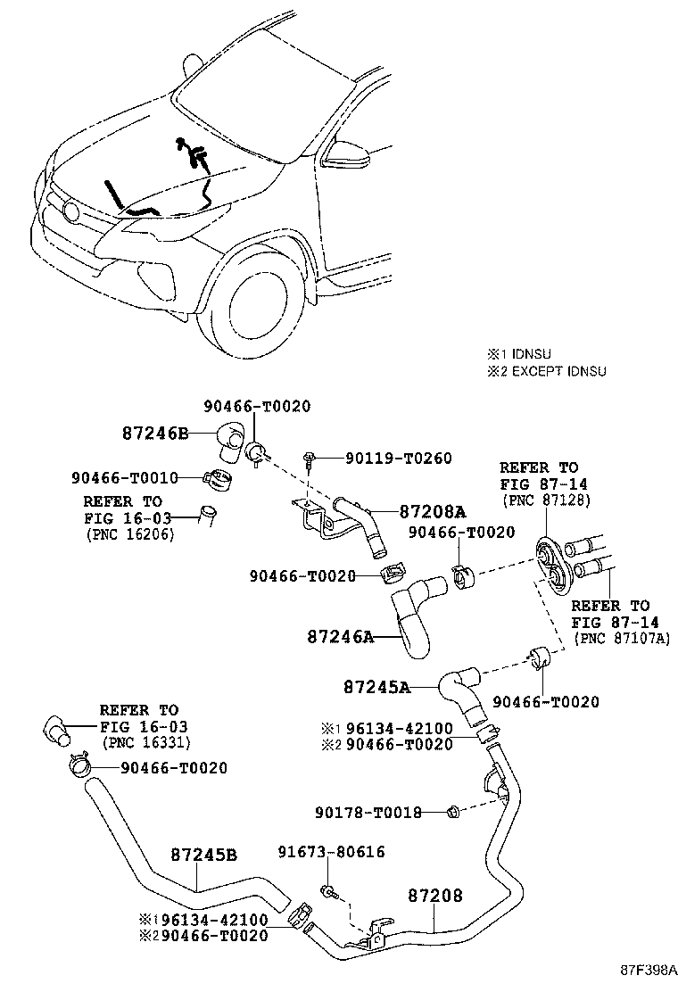 87124-0K210 CLAMP, HEATER product image