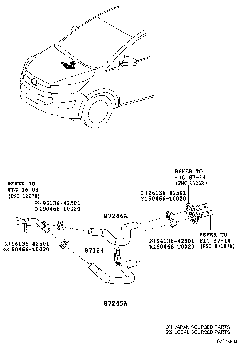 87124-0K170 CLAMP, HEATER product image