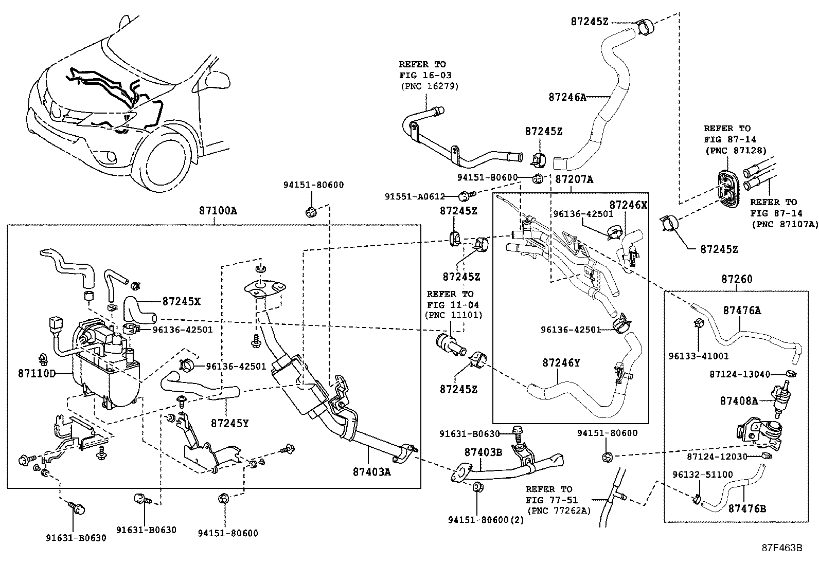 87245-42500 HOSE, HEATER WATER, INLET A product image