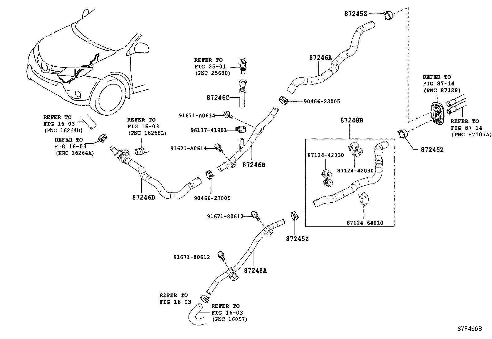 87245-42500 HOSE, HEATER WATER, INLET A product image