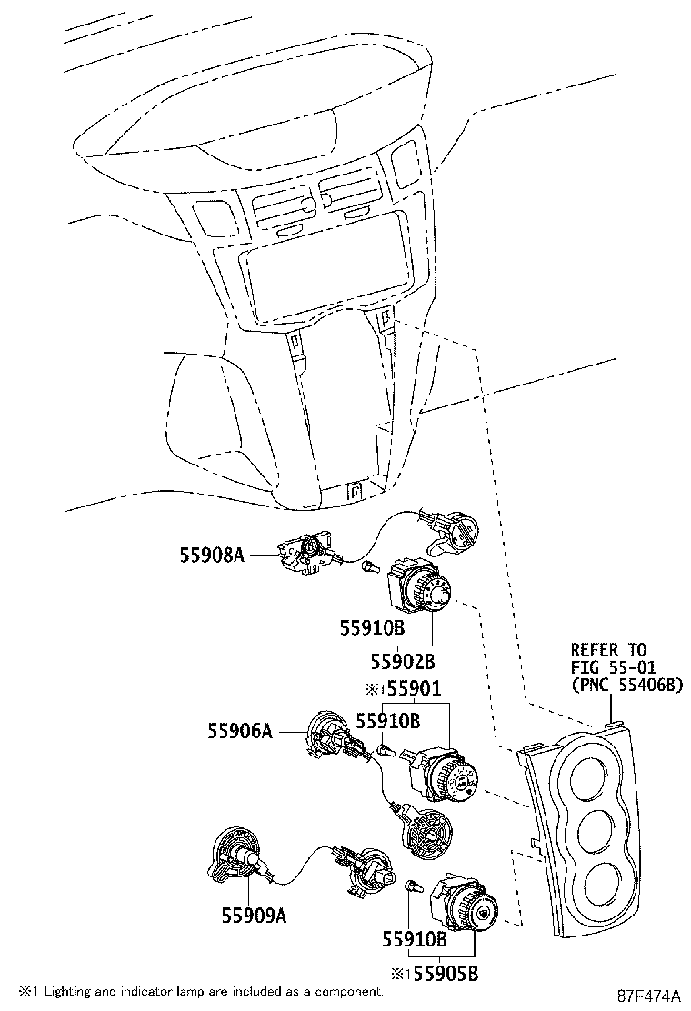55903-0D020 KNOB, HEATER CONTROL, NO.2 product image