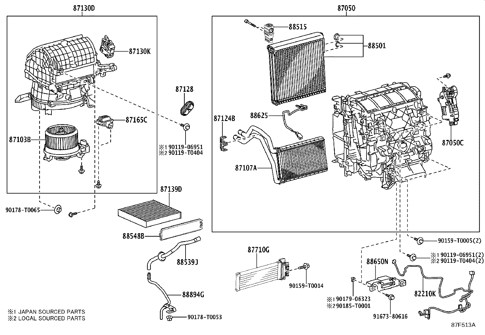 87103-0K490 MOTOR SUB-ASSY, BLOWER W/FAN product image