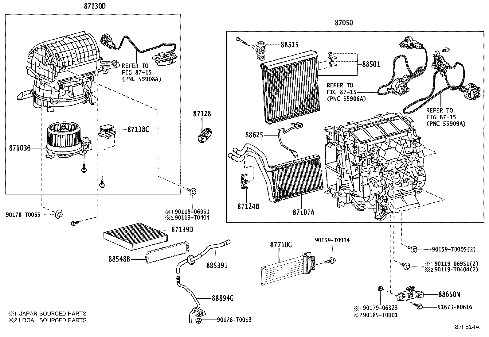 87103-0K490 MOTOR SUB-ASSY, BLOWER W/FAN product image
