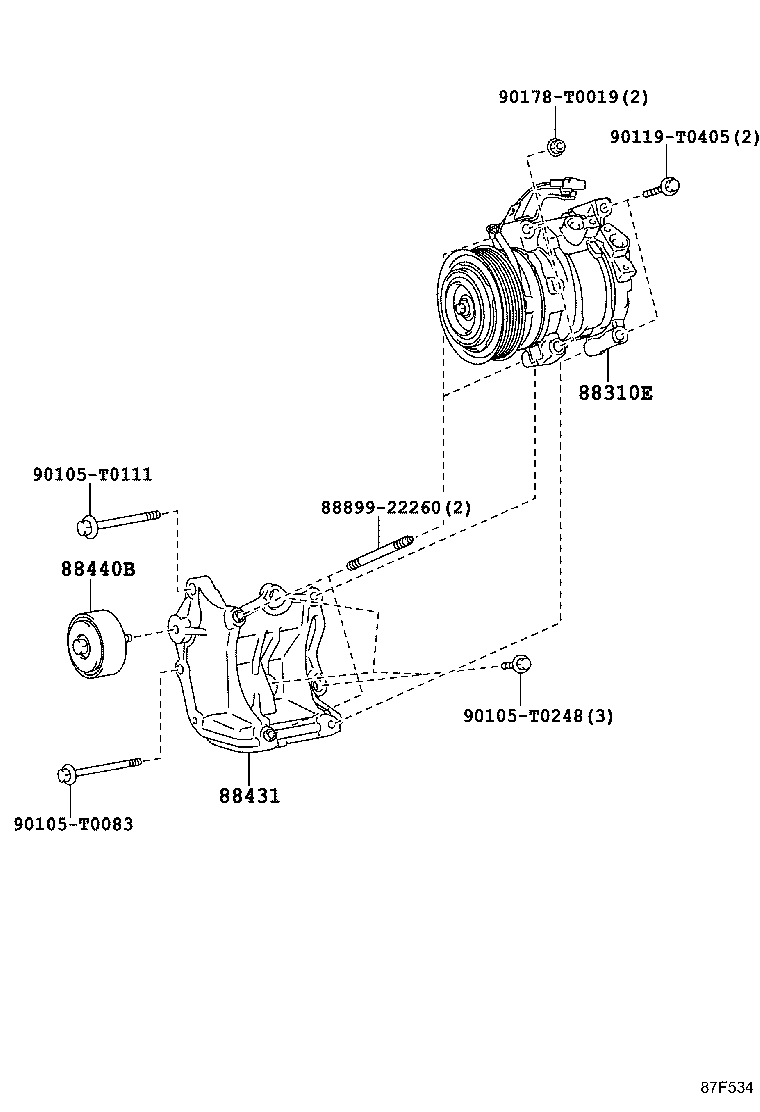 88320-0K680 COMPRESSOR ASSY, COOLER product image