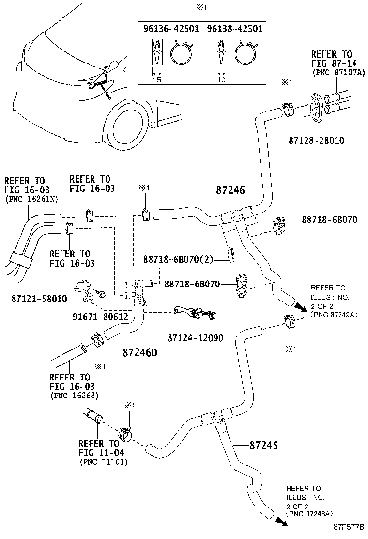 87245-58320 HOSE, HEATER WATER product image