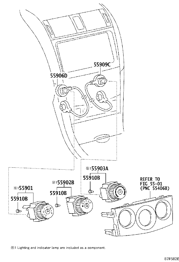 55903-12090 CONTROL SUB-ASSY, HEATER, NO.3 product image