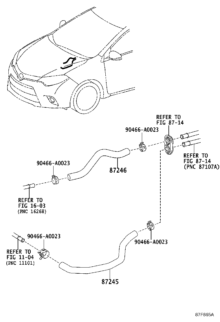 87248-12300 PIPE, HEATER WATER OUTLET, A product image