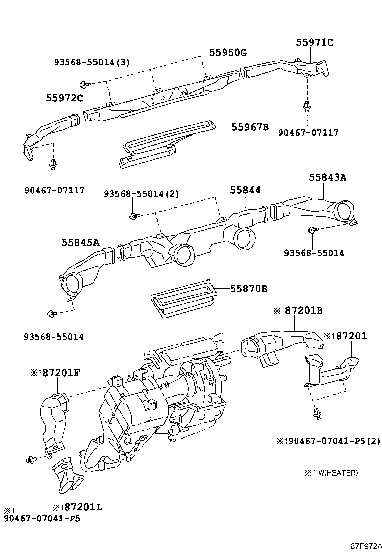 55846-37060 DUCT, HEATER TO REGISTER, NO.4 product image