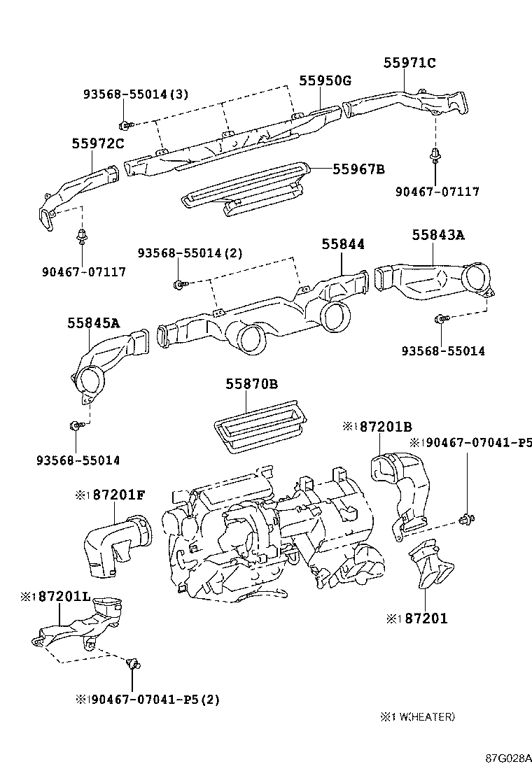 55846-37060 DUCT, HEATER TO REGISTER, NO.4 product image