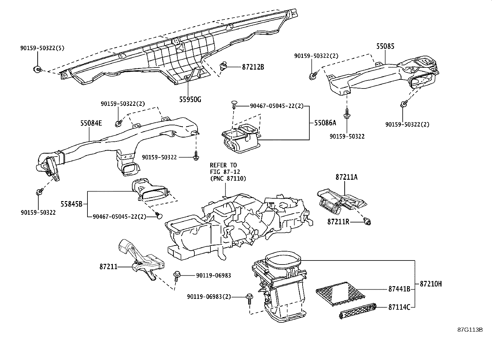 55950-36050 NOZZLE ASSY, DEFROSTER product image