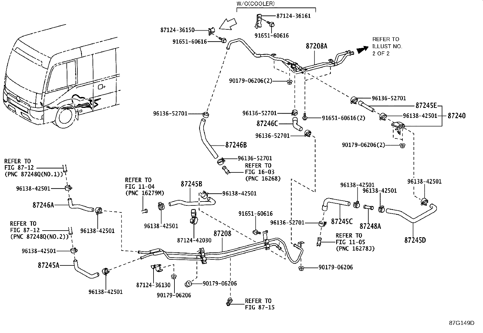 87245-36R10 HOSE, REAR HEATER WATER INLET, E(TO HEATER UNIT) product image