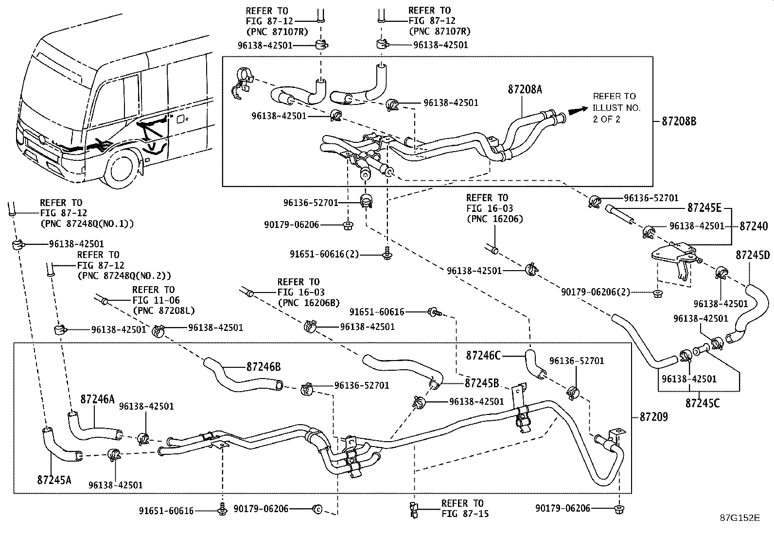 87245-36R10 HOSE, REAR HEATER WATER INLET, E(TO HEATER UNIT) product image