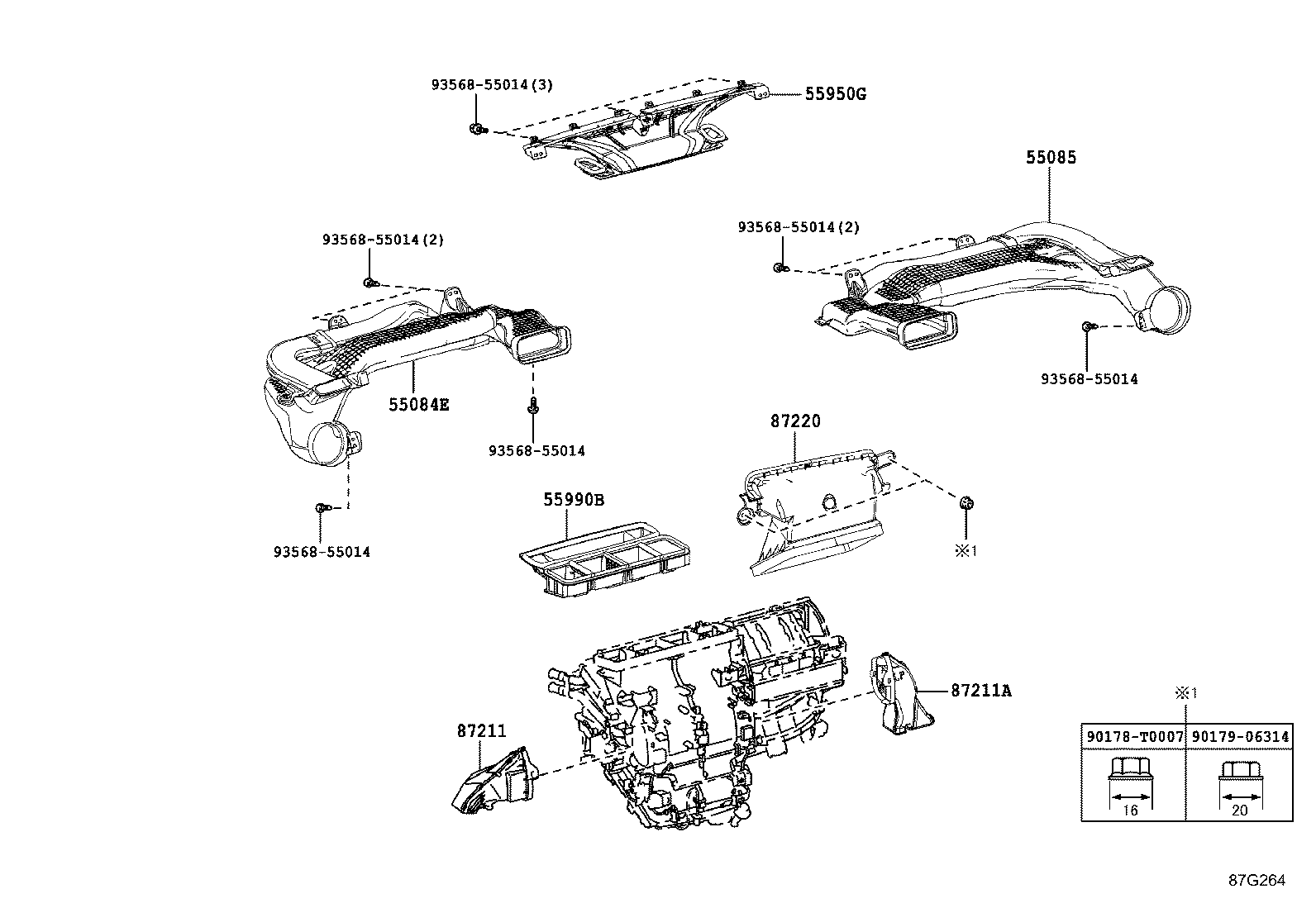 55950-02350 NOZZLE ASSY, DEFROSTER product image