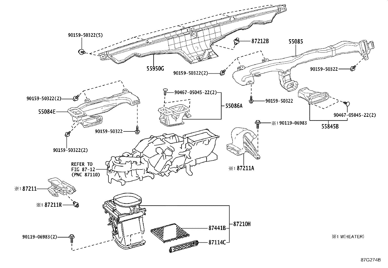 55950-36050 NOZZLE ASSY, DEFROSTER product image