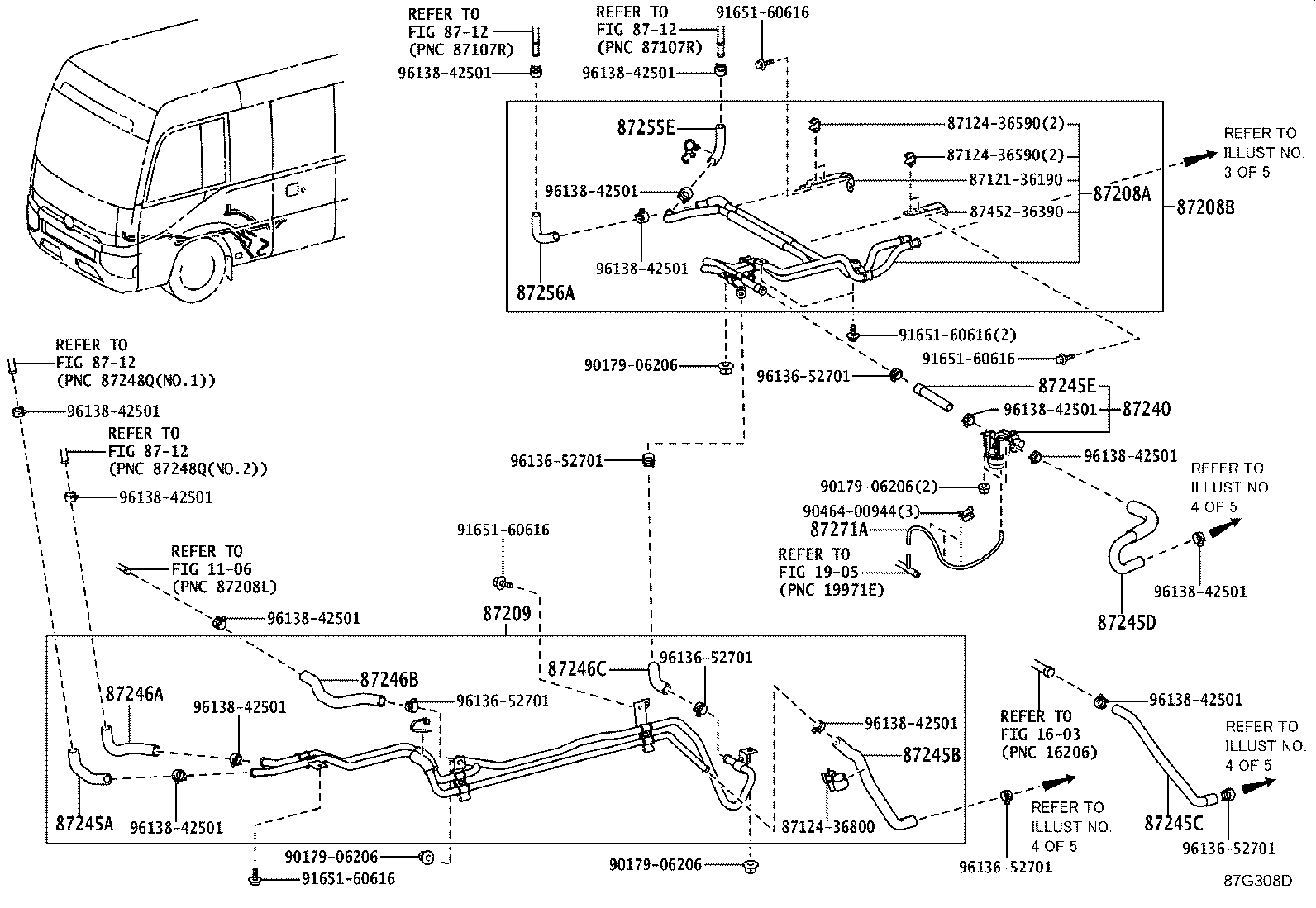 87245-V4100 HOSE, HEATER WATER, OUTLET product image