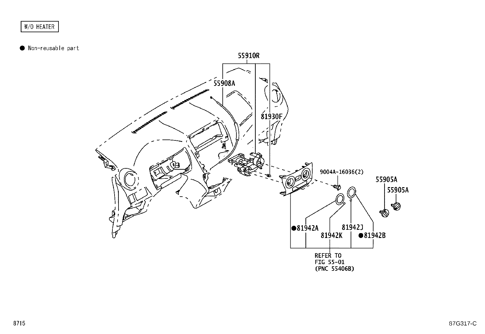 55871-BZ070 SEAL, AIR DUCT, NO.1 product image