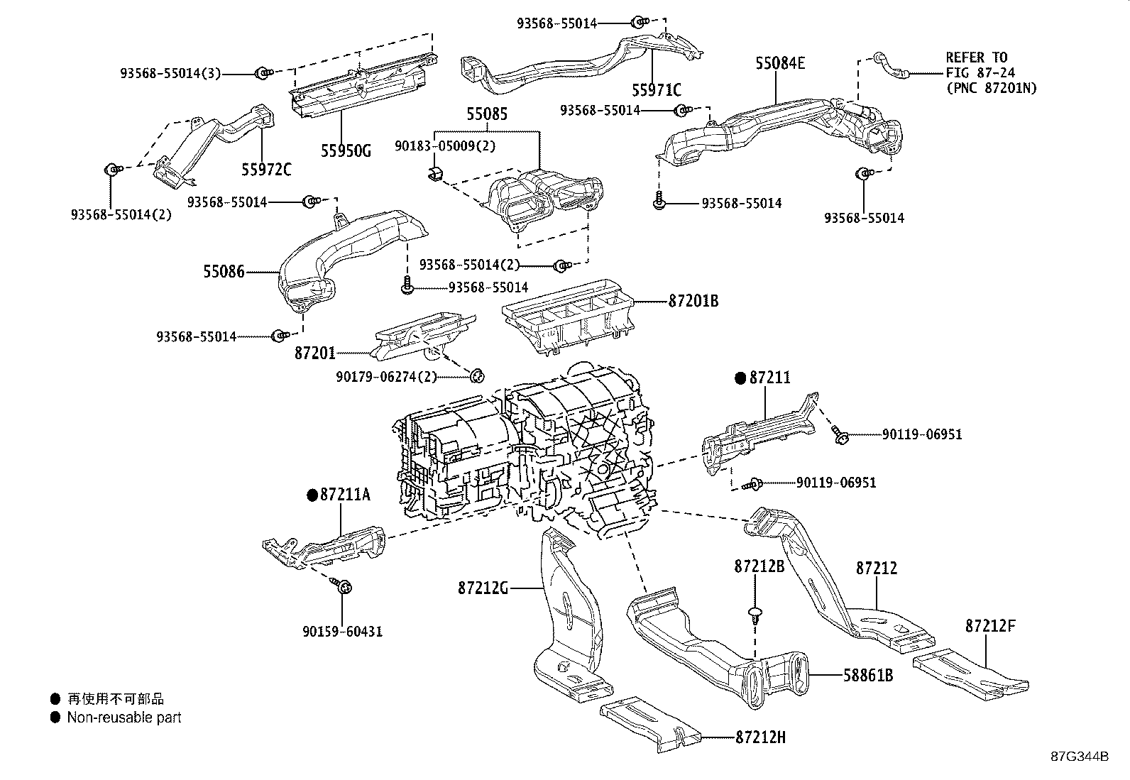 55844-06330 DUCT SUB-ASSY, HEATER TO REGISTER, NO.2 product image