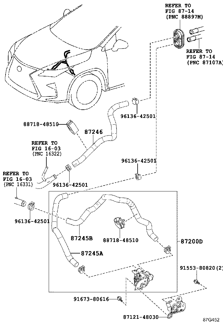 87245-48F70 HOSE, HEATER WATER, OUTLET A product image