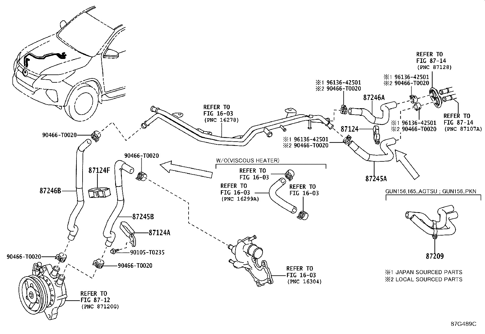 87124-0K210 CLAMP, HEATER product image