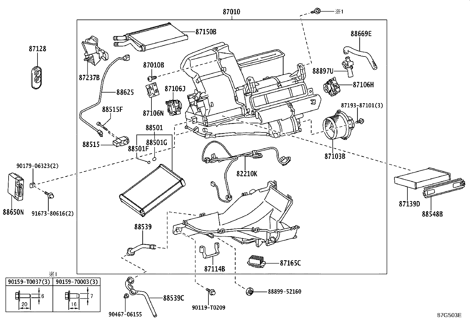 87103-0D450 MOTOR SUB-ASSY, BLOWER W/FAN product image