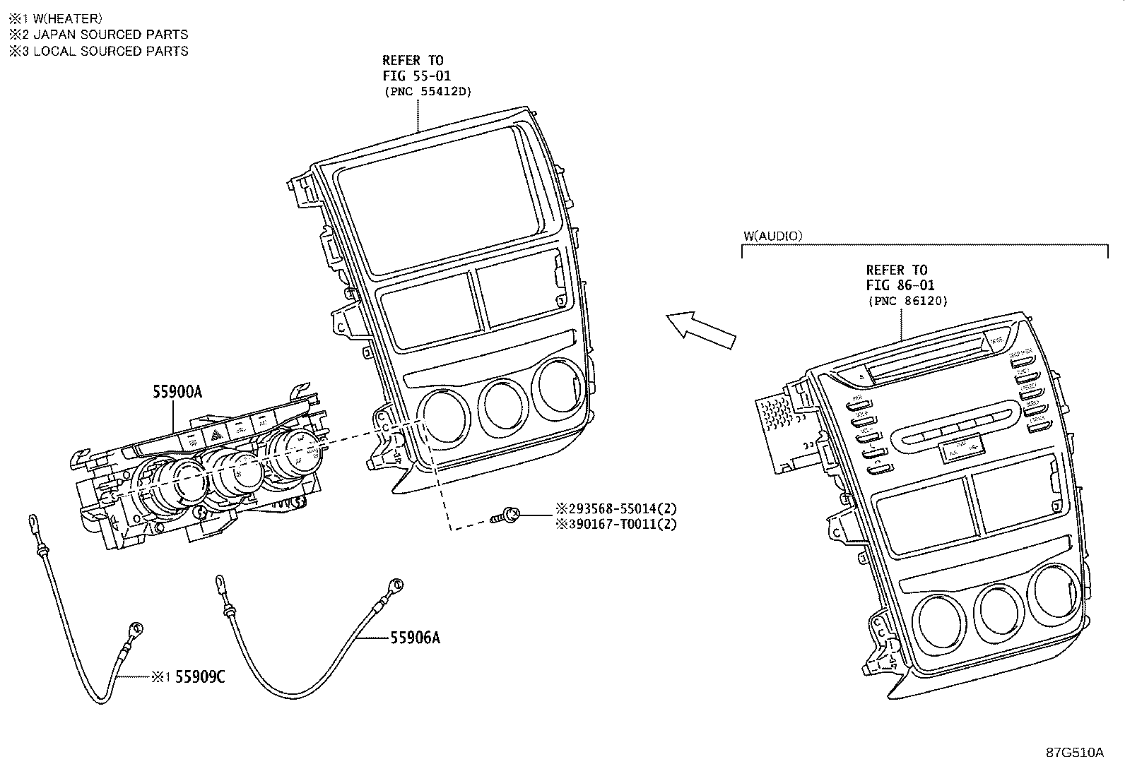 55840-0D110 DUCT, HEATER TO REGISTER, NO.4 product image