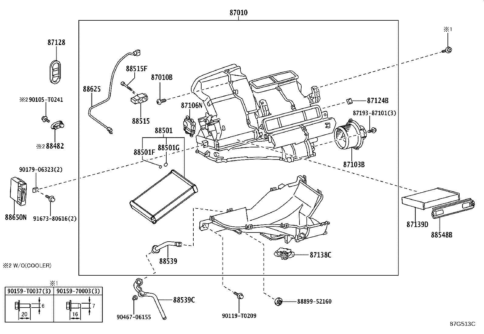 87103-0D450 MOTOR SUB-ASSY, BLOWER W/FAN product image