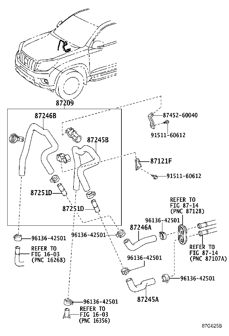87245-60N30 HOSE, HEATER WATER product image